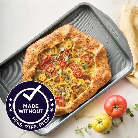 Bakeware Set Nonstick Cookie Baking Sheets, 2 Piece, Gray - Picture 6 of 8